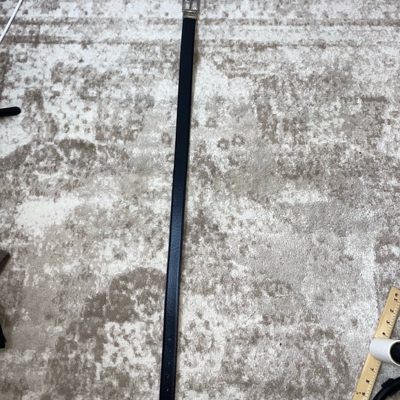 Tahari brand double sided reversible black leather belt SZ 36 NEW - Picture 8 of 9